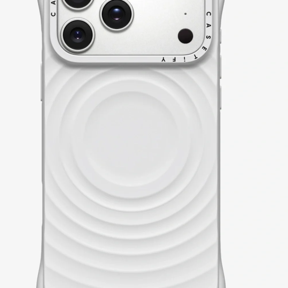 Casetify White Rippled Protective Phone Case